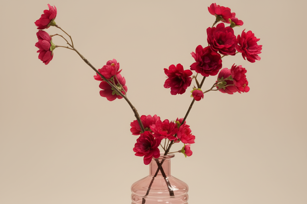 Close-up fuchsia bloesemtak