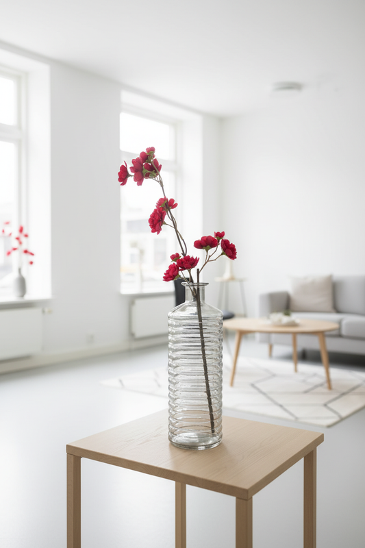 Rode bloesemtak interieur