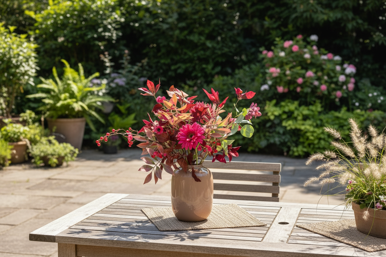 Bordeaux boeket buiten