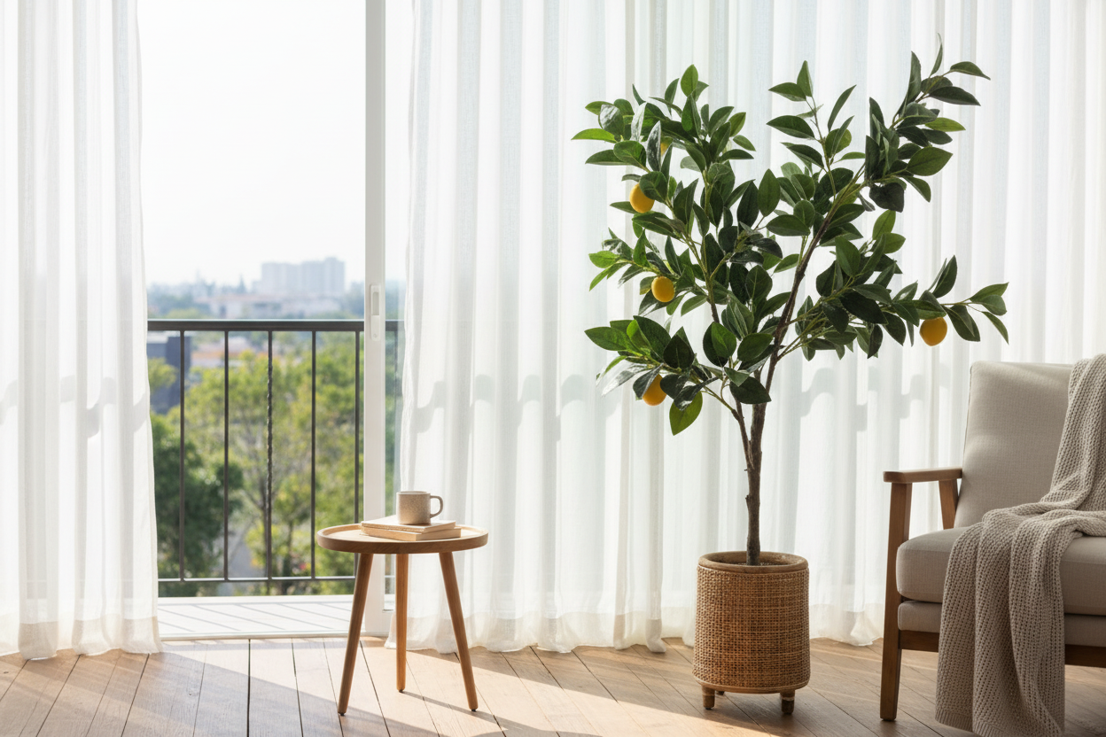 Citroenboom bij raam