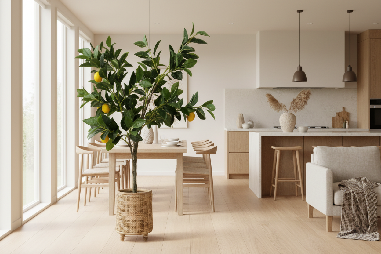 Citroenboom in eetkamer