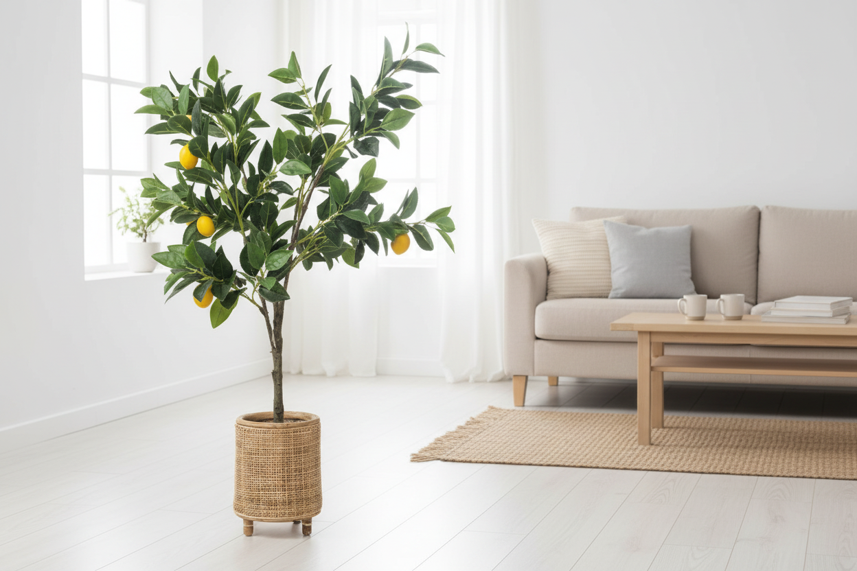 Citroenboom in woonkamer