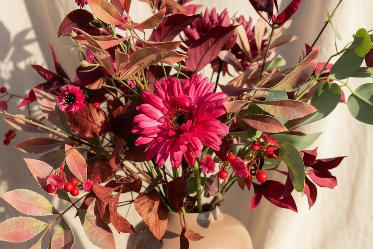 Close-up bordeaux boeket