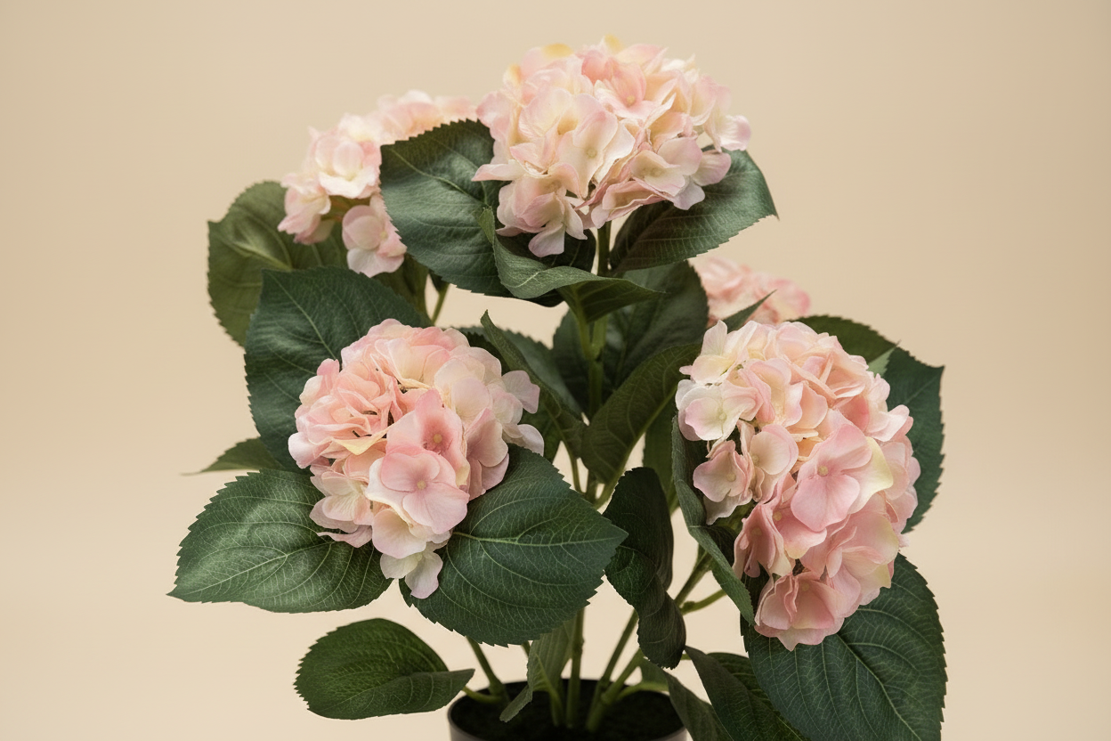Close-up roze hortensia