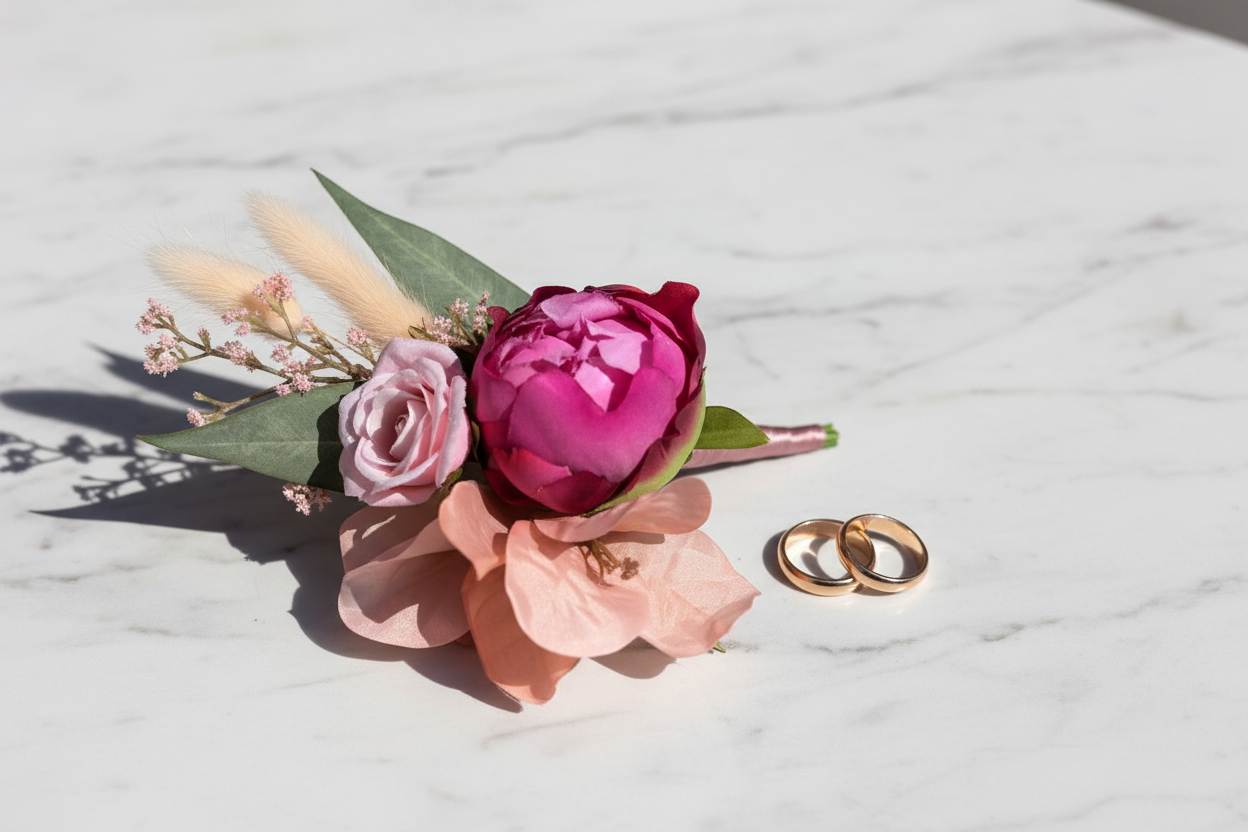 Corsage met ringen