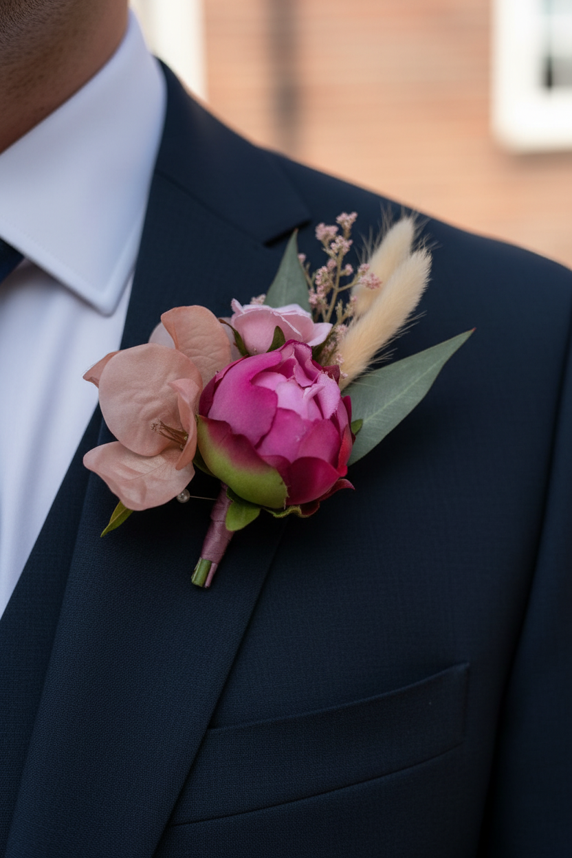 Corsage op jasje