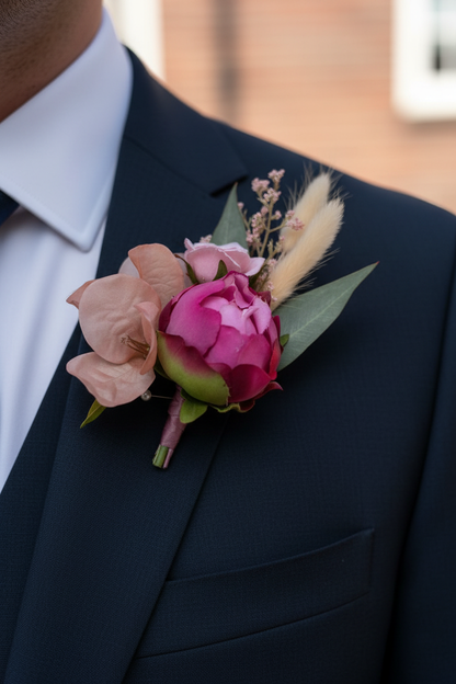 Corsage op jasje