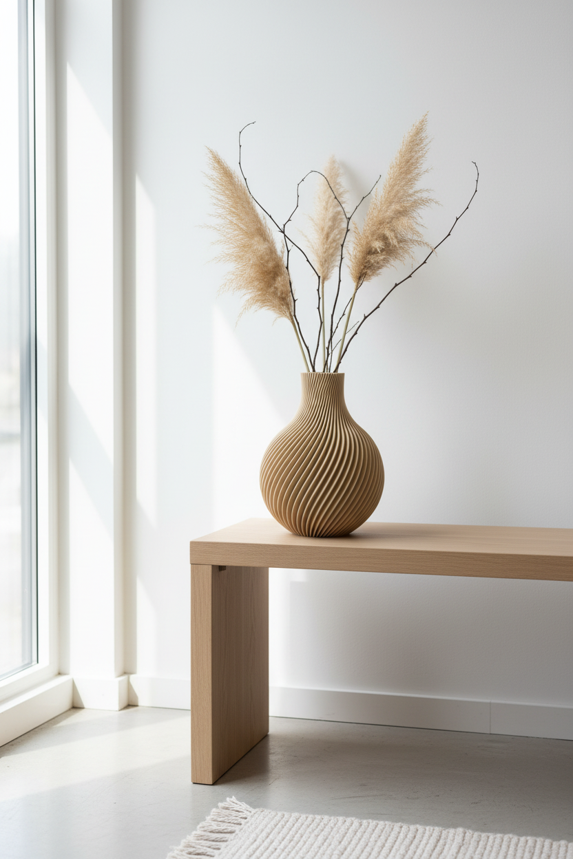 Design vaas in interieur