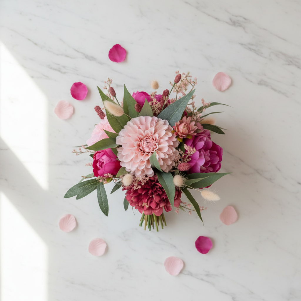 Flat lay marble