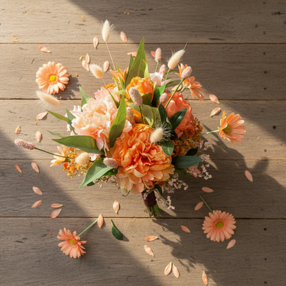 Flatlay houten ondergrond