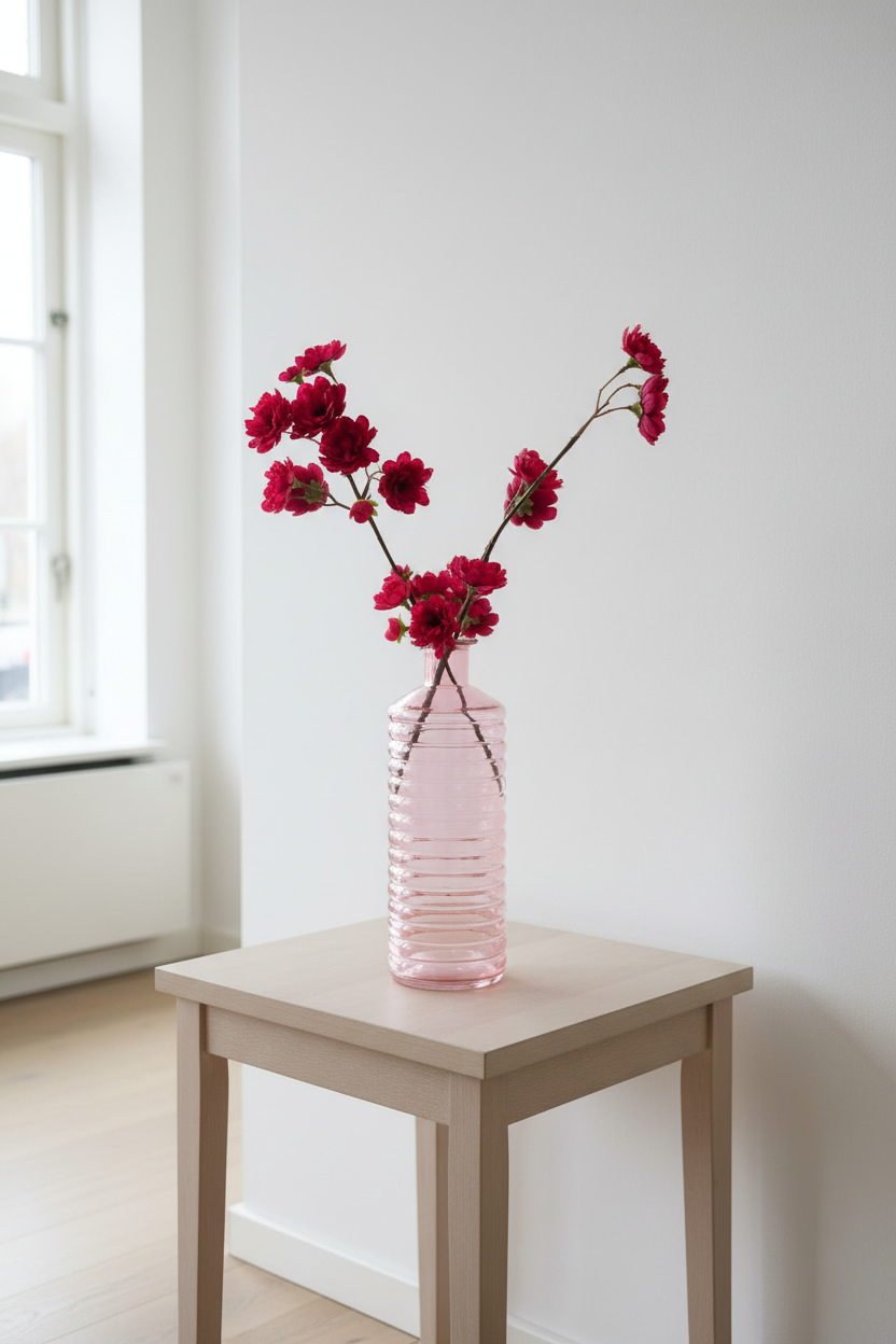 Fuchsia bloesemtak interieur