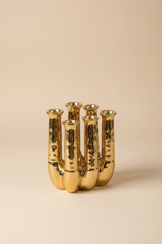 Gouden design vaas studio foto