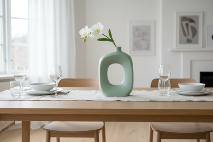 Grote mint vaas met bloem