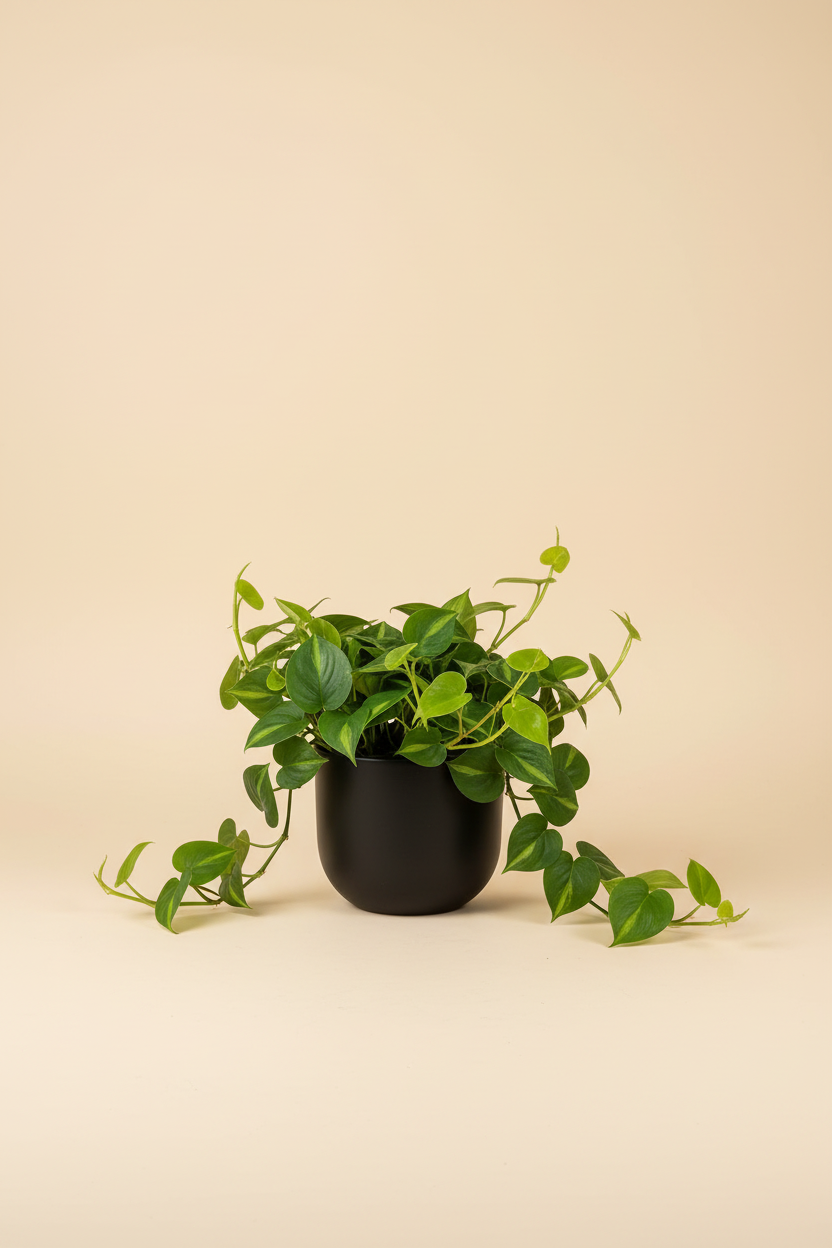 Hangplant zonder haakje studio foto