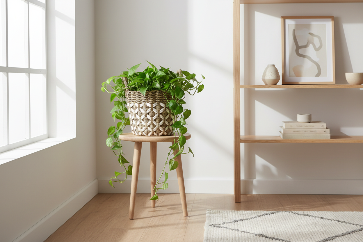 Mandje met plant