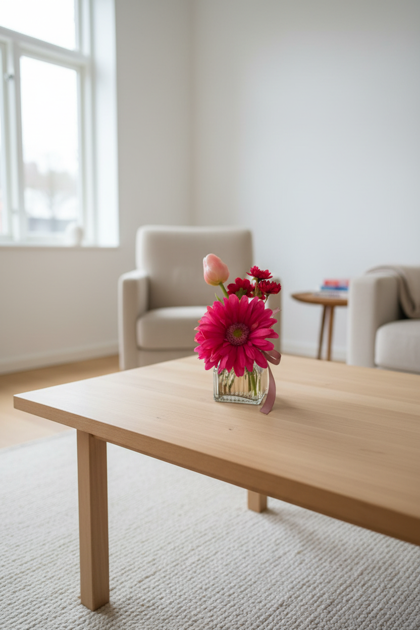 Mini boeket in interieur