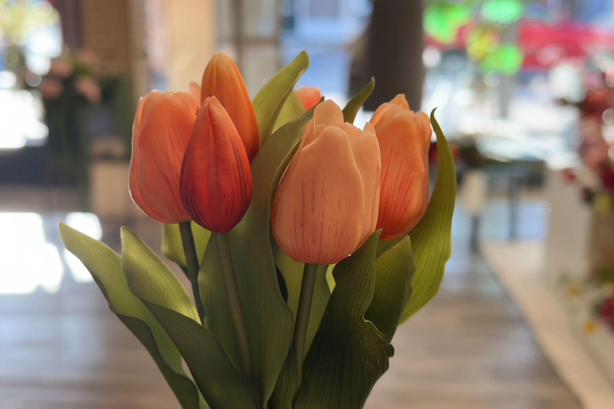 Oranje tulpen close-up