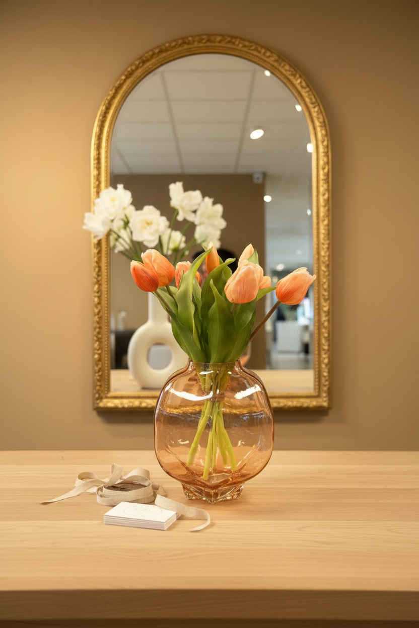 Perzik tulpen warm atelier