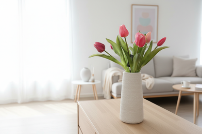 Roze tulpen interieur