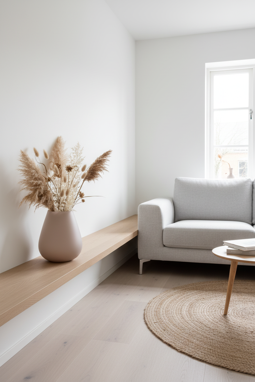 Roze vaas in interieur