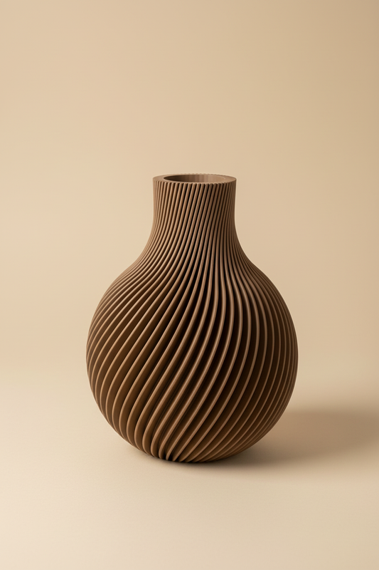 Spiraal design vaas studio foto