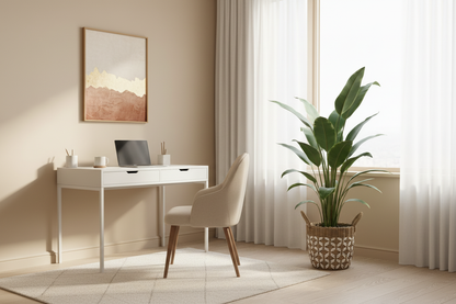 Tropische plant in slaapkamer