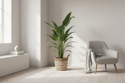 Tropische plant in woonkamer